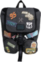Loungefly Cars backpack with embroidered Radiator Springs patches