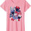 Thumbnail: Pink Minnie Mouse 4th of July shirt with festive red, white, and blue bow prints