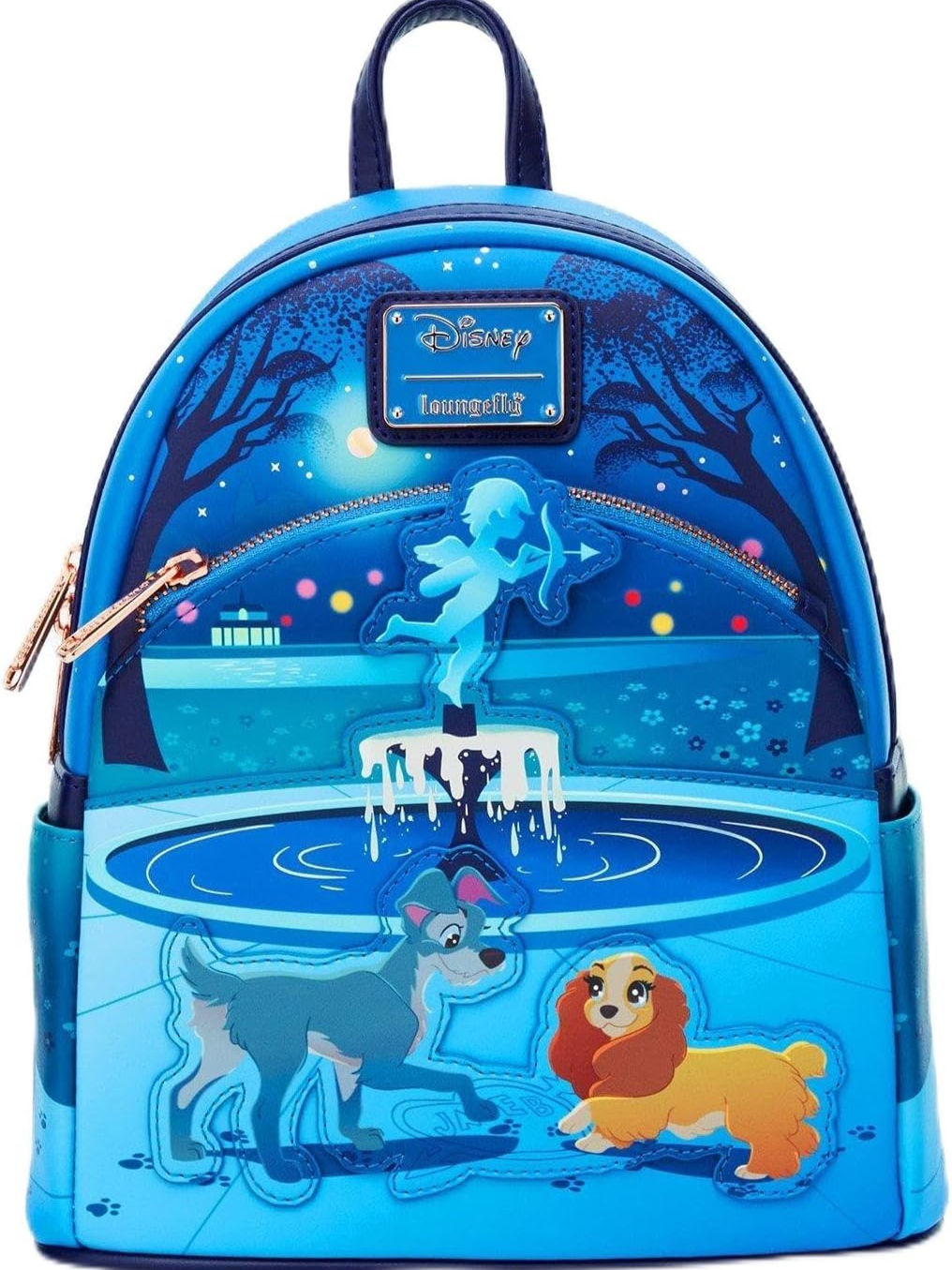 Loungefly Disney Lady and the Tramp 70th Anniversary Fountain Scene Backpack