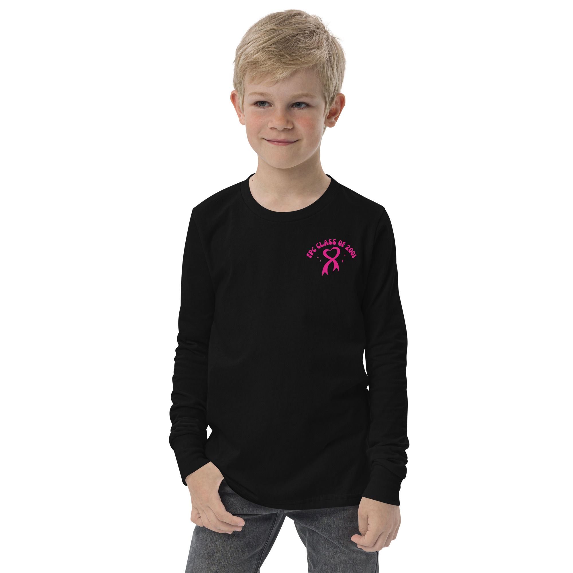 Youth long sleeve tee - Real Bulldogs Wear Pink