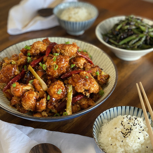 GENERAL TSO'S CAULIFLOWER (VEGETARIAN) WITH AIR FRYER on demand CHEF  NINI NGUYEN