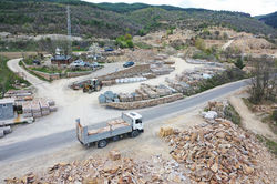 View of a Natural Stone Gneiss Quarry