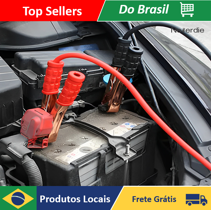 Cabo De Chupeta Transmissão 2 Metros 500 Amp Cobre Carro Moto