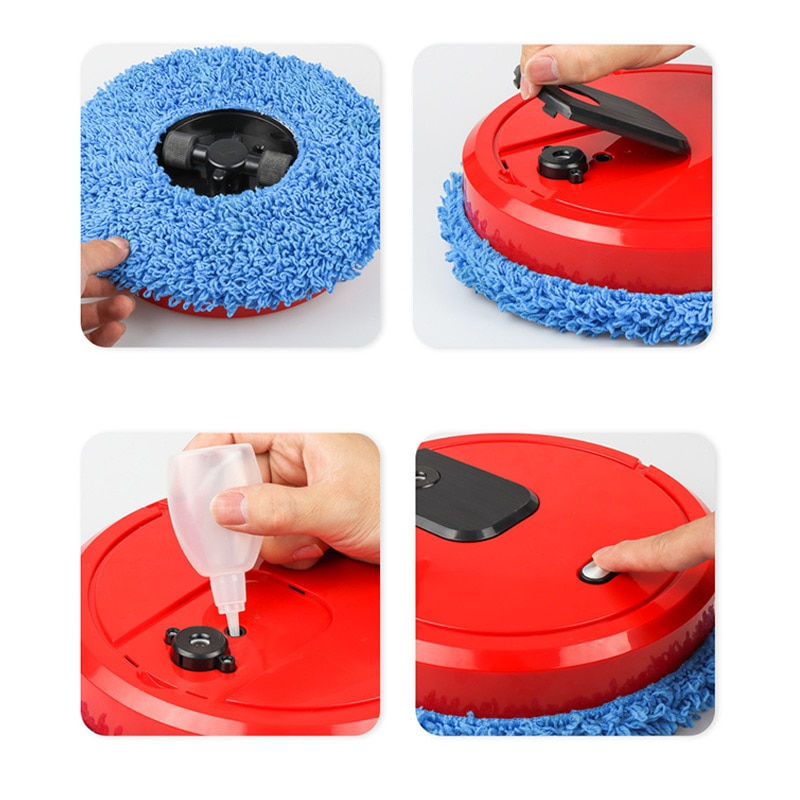 Miniatura: Mopping Robot Automatic Electric with Humidifying Spray USB Charging Home 