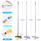 Миниатюра: Floor Scrub Brush 2 In 1 Cleaning Brush Long Handle Removable Wiper 