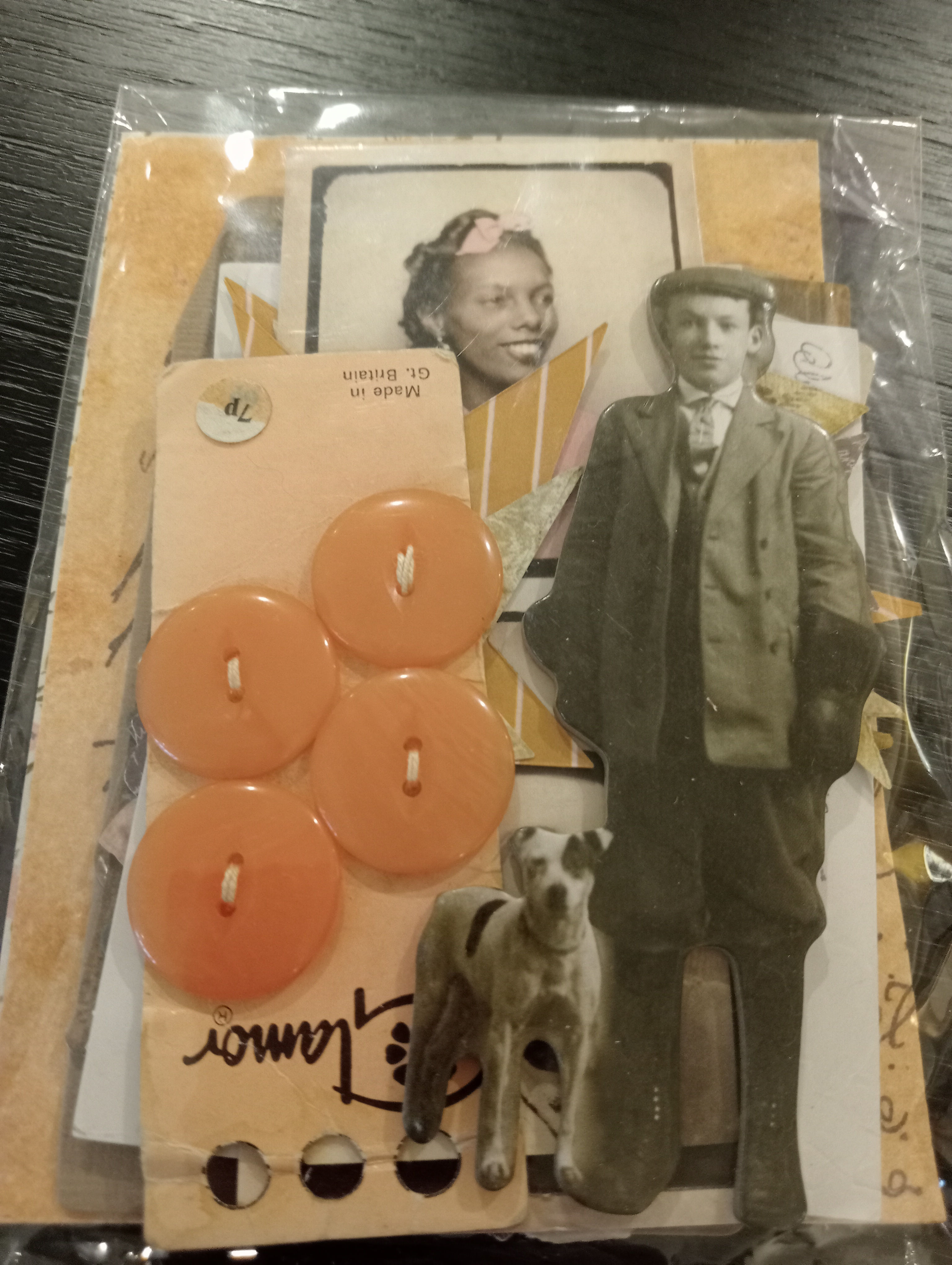 Mixed media junk journal pack, grab bag, vintage ephemera