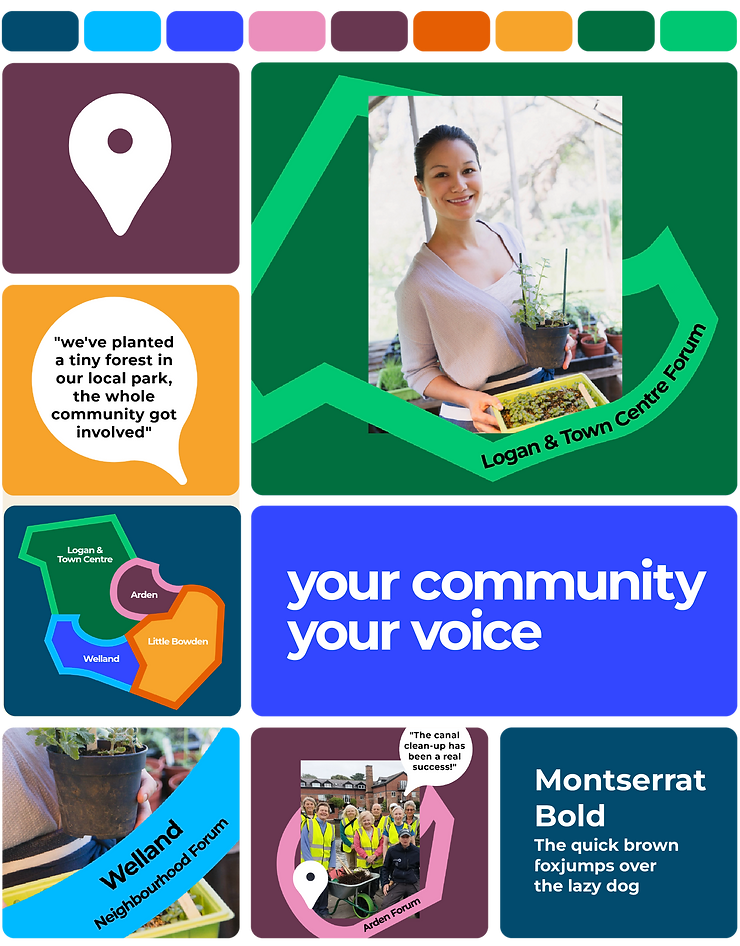branding board for your community, your voice campaign
