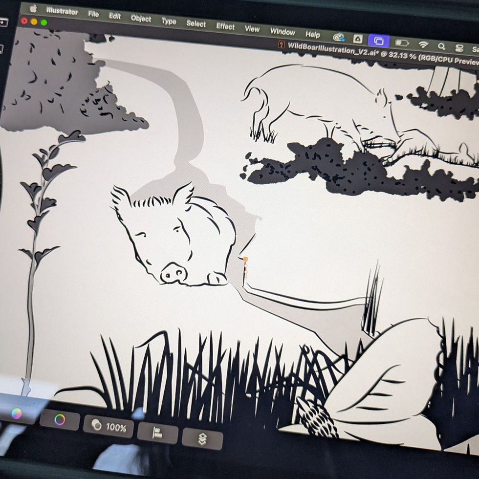 wild boar in nature restoration