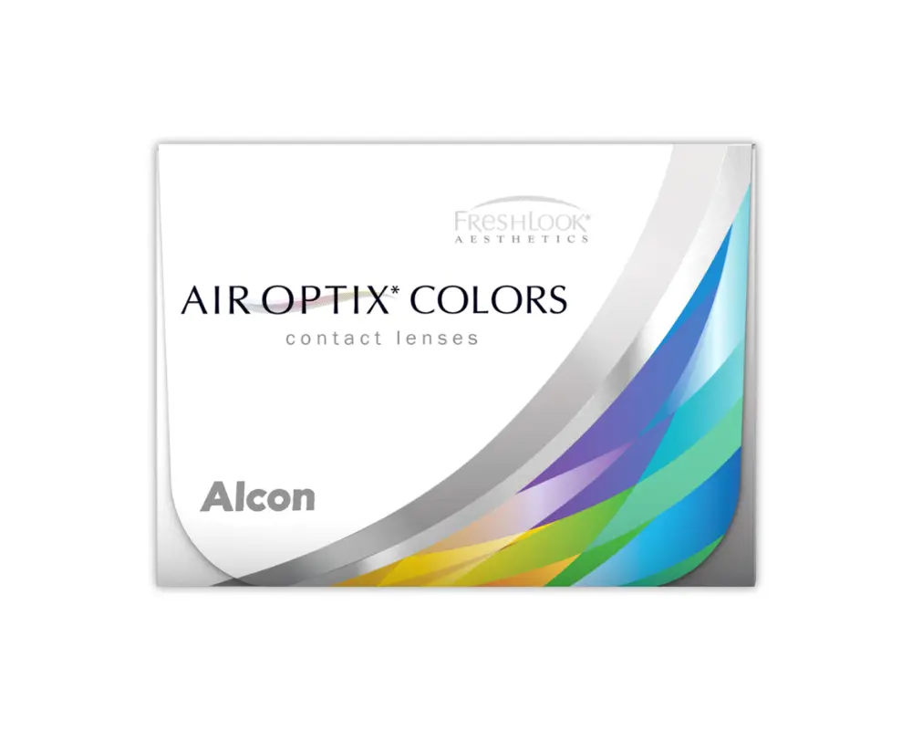  Airoptix colors contact lens displayed, showcasing its vibrant hue and smooth surface.
