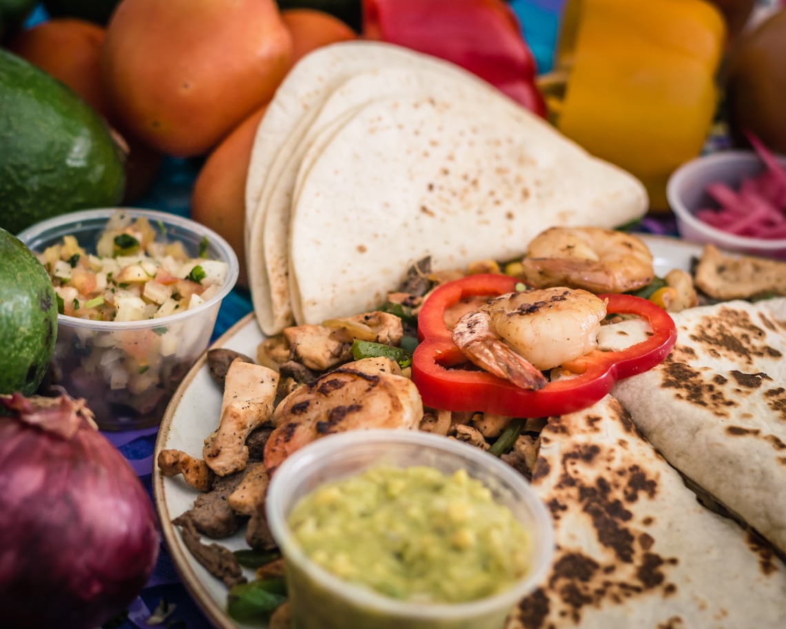Arranged Food and Objects