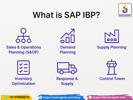 🚀 Transform Your Career with SAP IBP (Integrated Business Planning) – A Complete Training Guide by Sastrageek