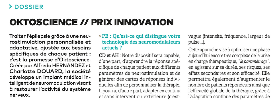 Retour sur le Prix Innovation Cré’ACC remporté par Oktoscience