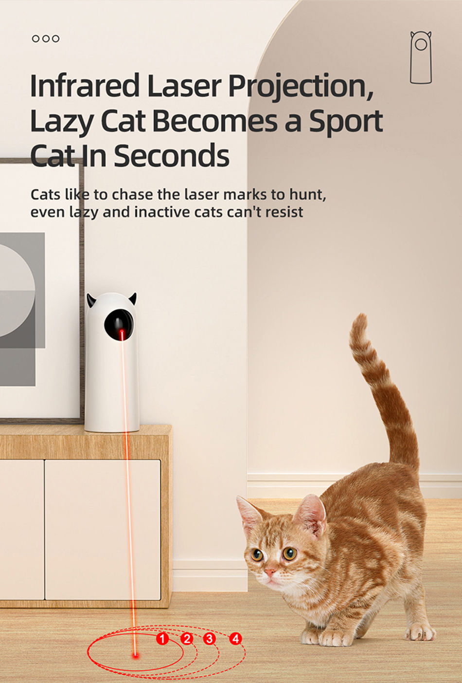 Thumbnail: Automatische katten speelgoed LED laser interactieve slimme plagen huisdier handheld elektronische I