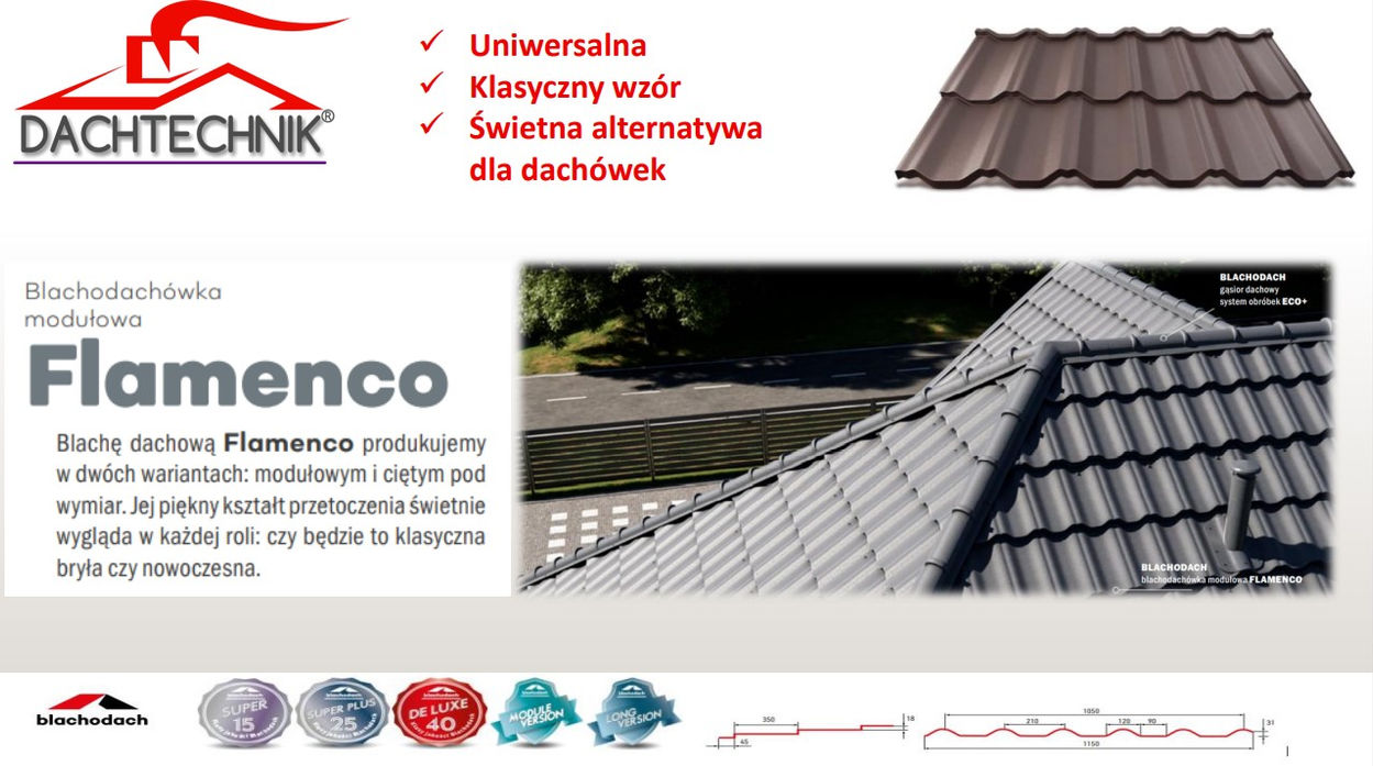 Blachodachówka Flamenco Blachodach, blachodachówka  jak Venecja