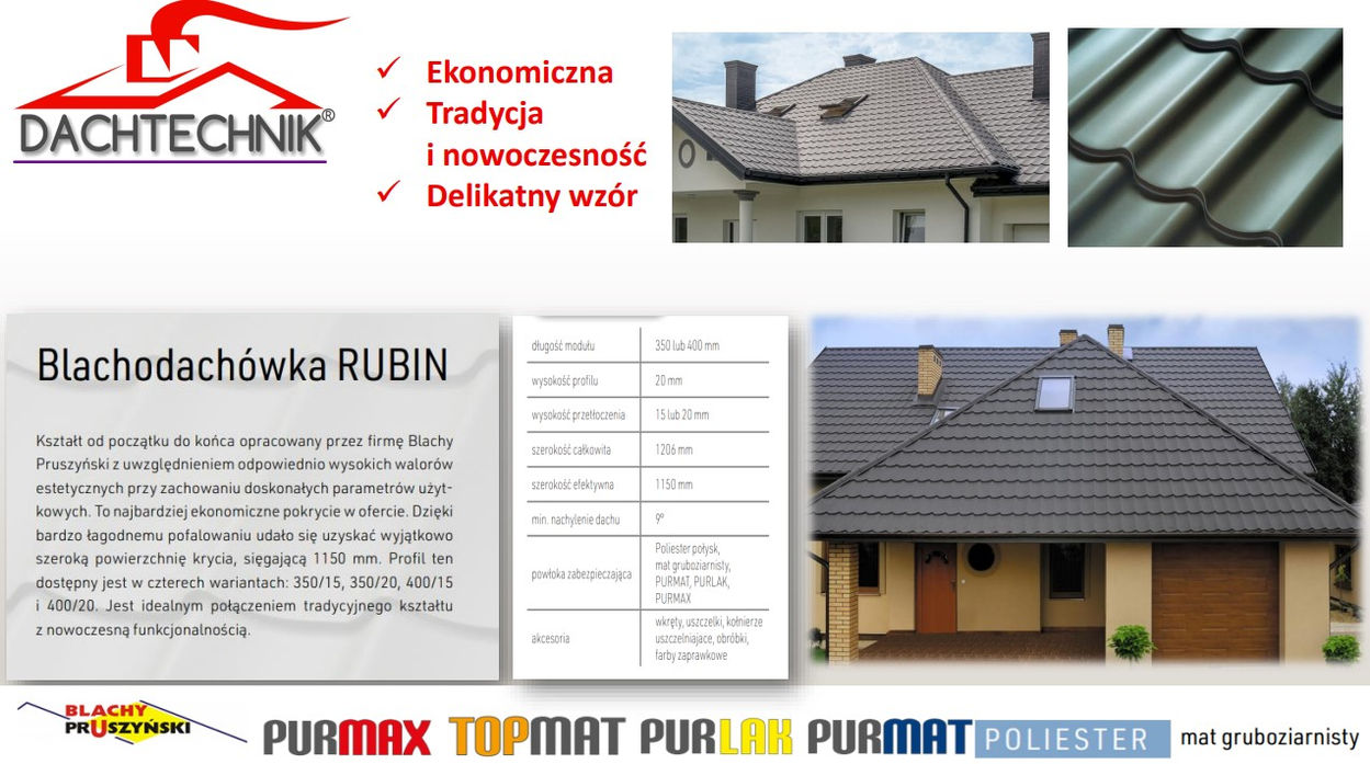 Blachodachówka Rubin Pruszyński