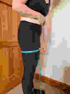 female tape measurement of thigh at widest part