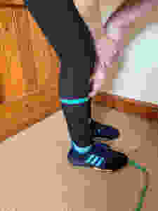 tape measurement of calf at widest part