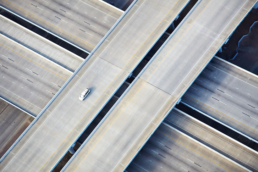 Aerial View of Freeway