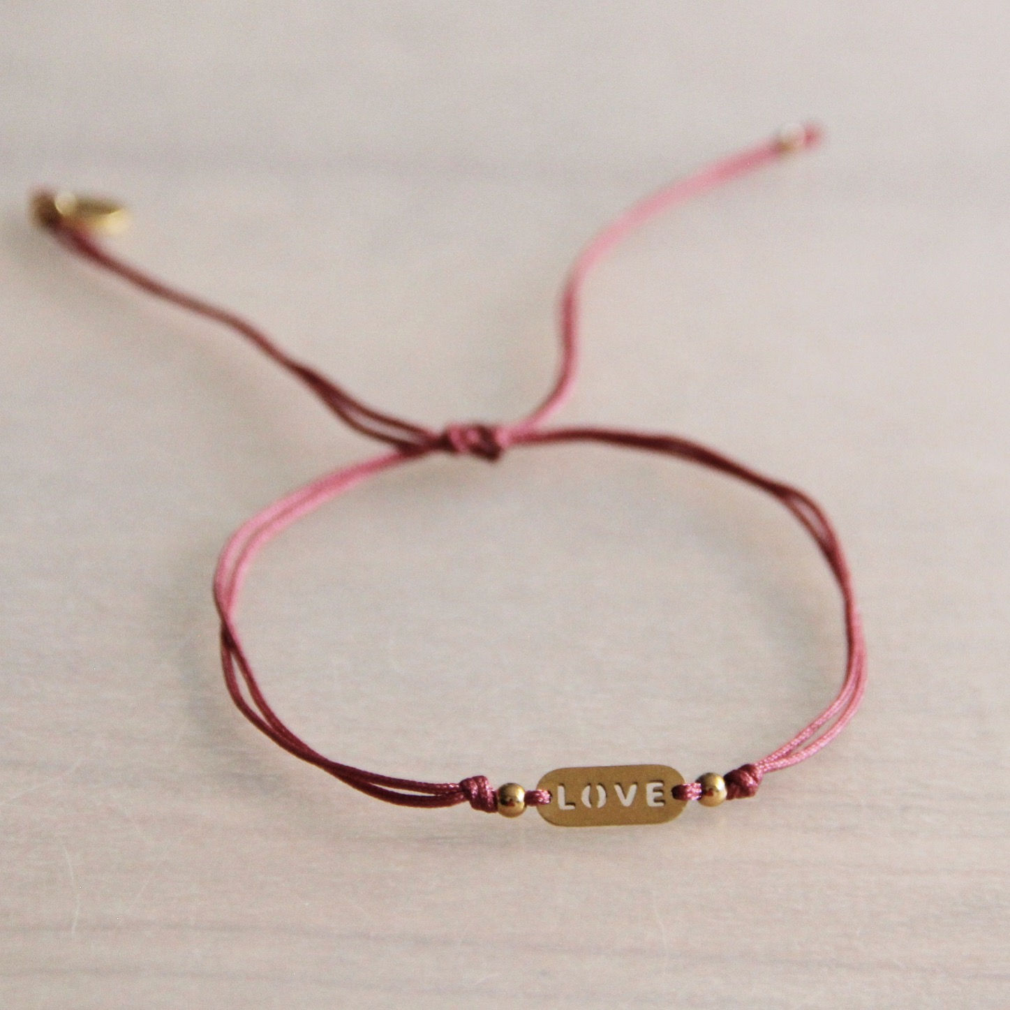 Bracelet "Love" bordeaux/doré