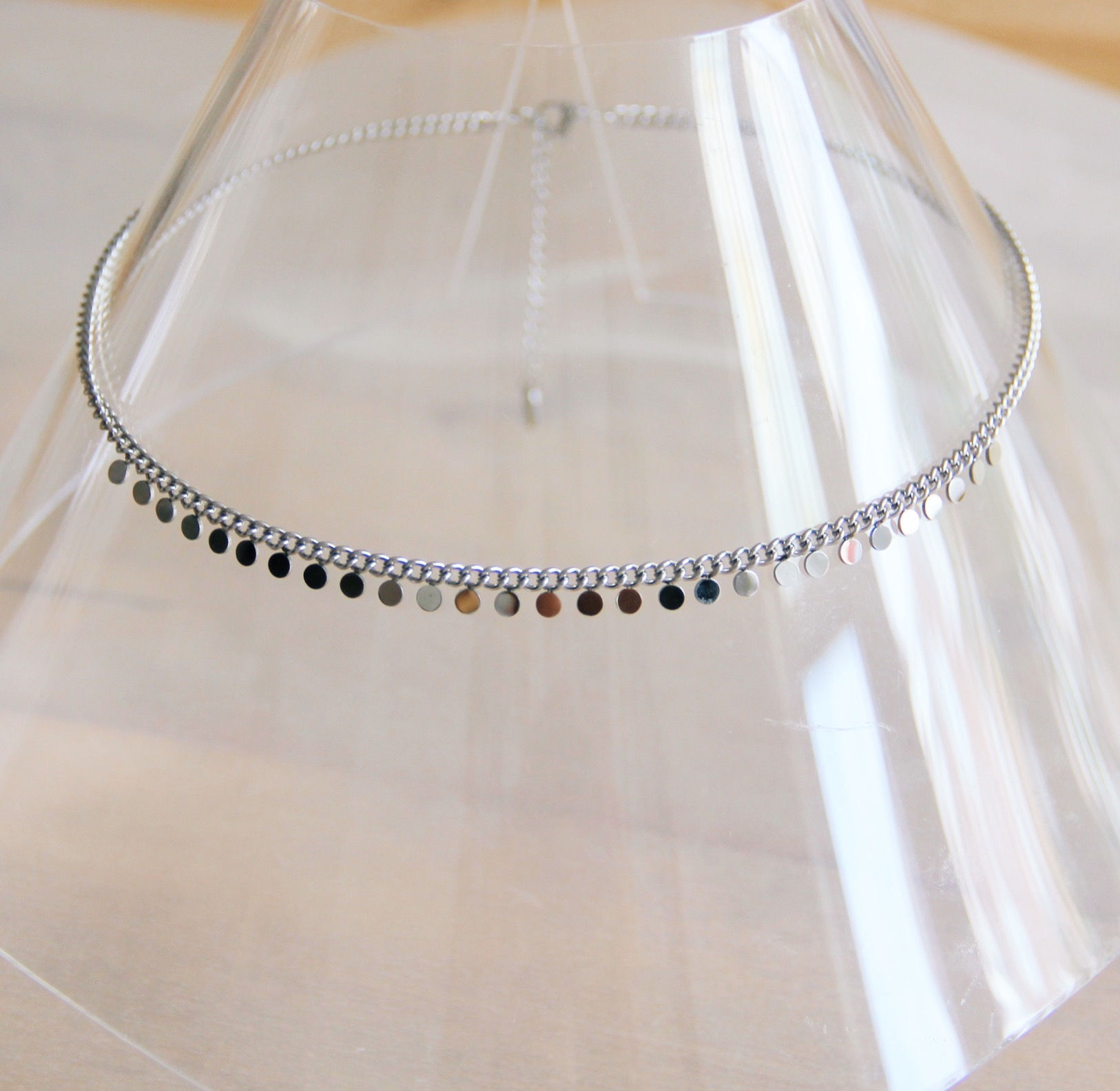 Collier pampilles argenté