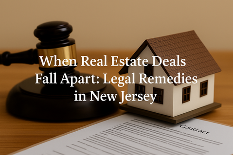 When Real Estate Deals Fall Apart: Legal Remedies in New Jersey