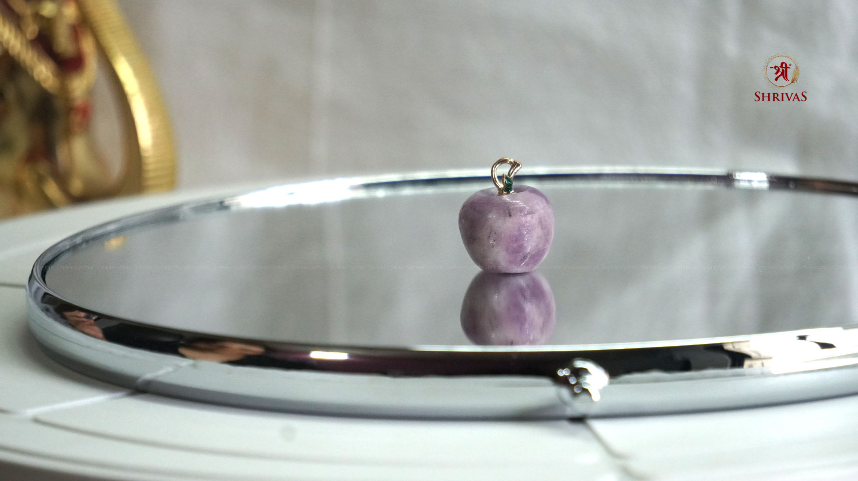 Lepidolite Apple pendant
