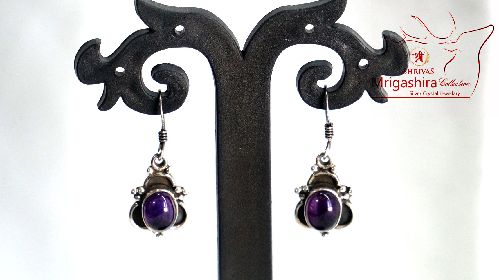 Amethyst Flower Design Danglar