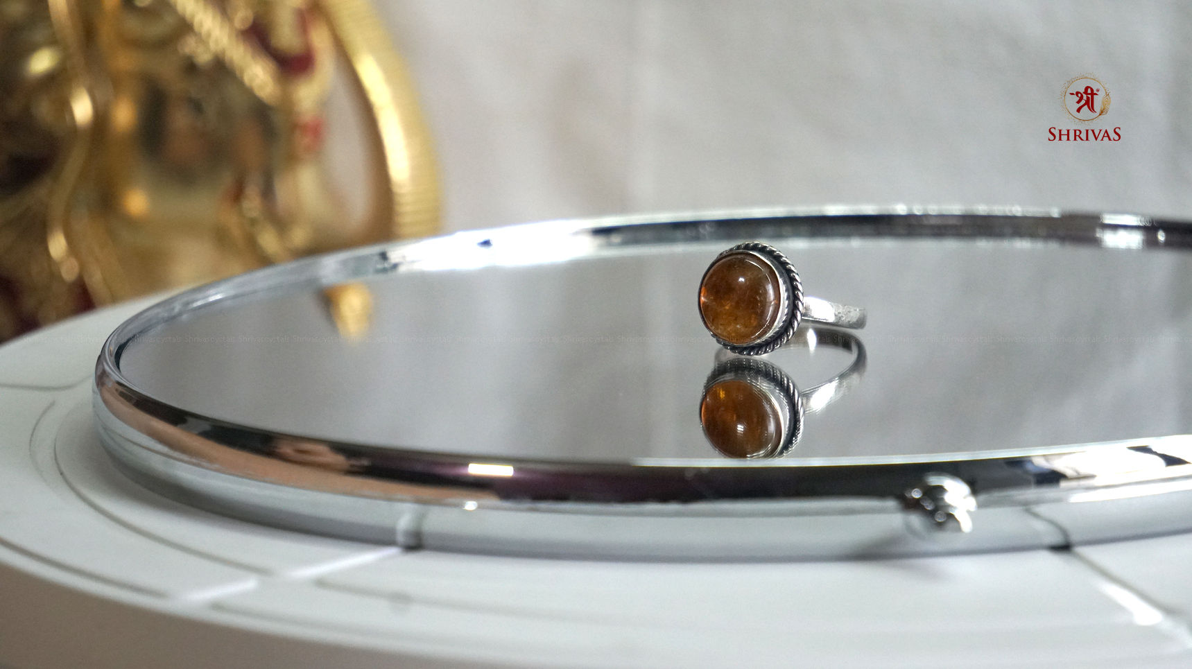 Citrine Polish round Ring