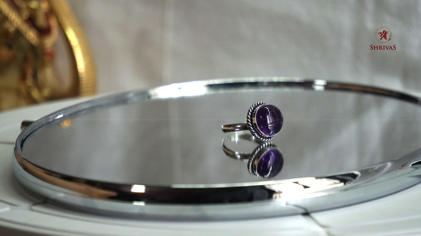 Amethyst Polish round Ring