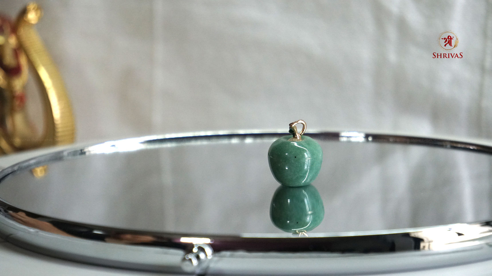 Green aventurine Apple pendant