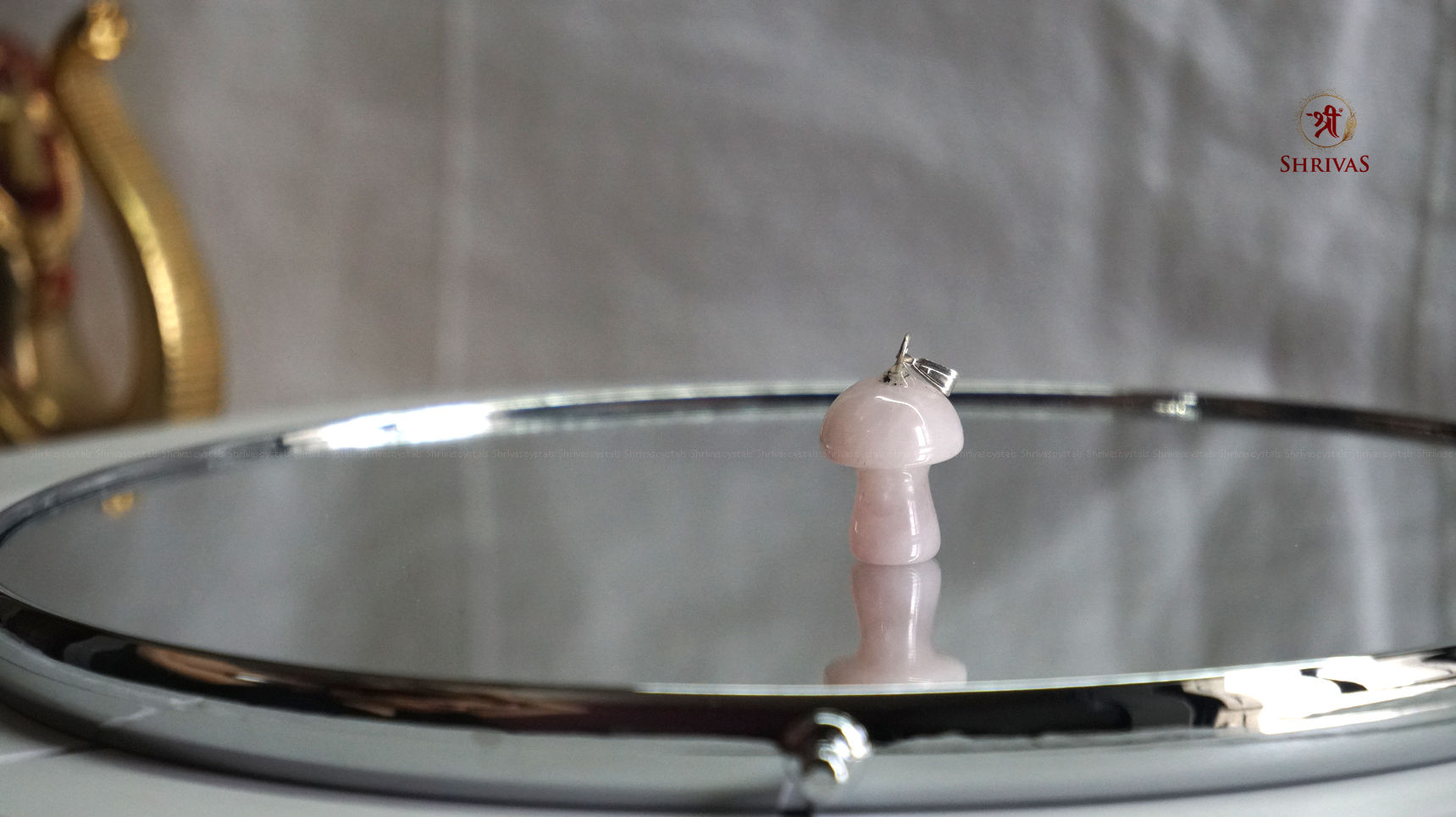 Rose mushroom pendant