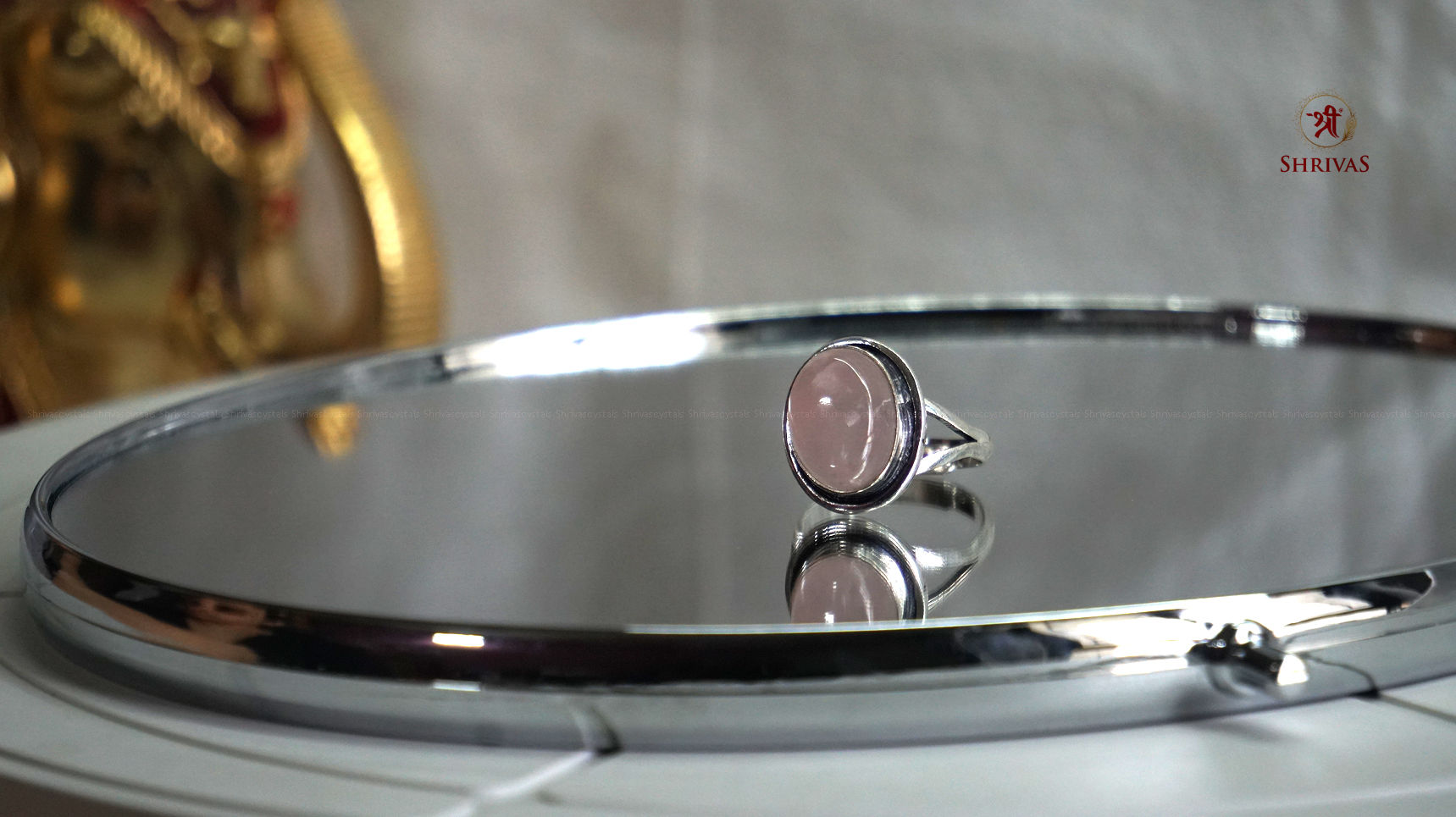 Rose oval ring