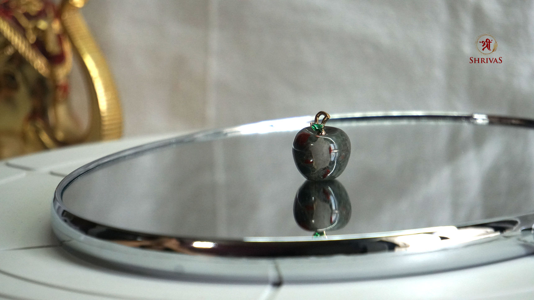 Bloodstone Apple pendant