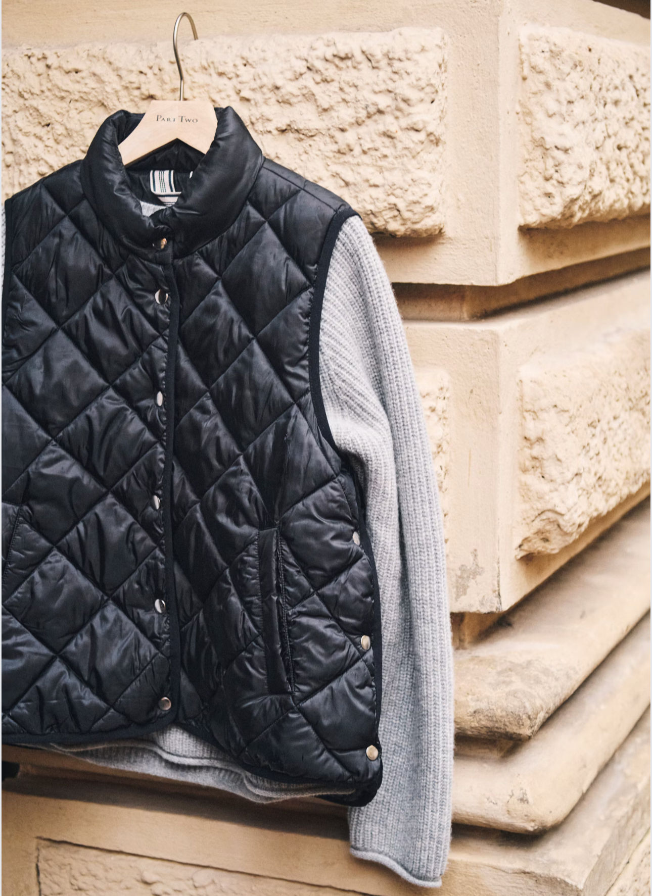 Part Two - SidsePW Waistcoat -Black