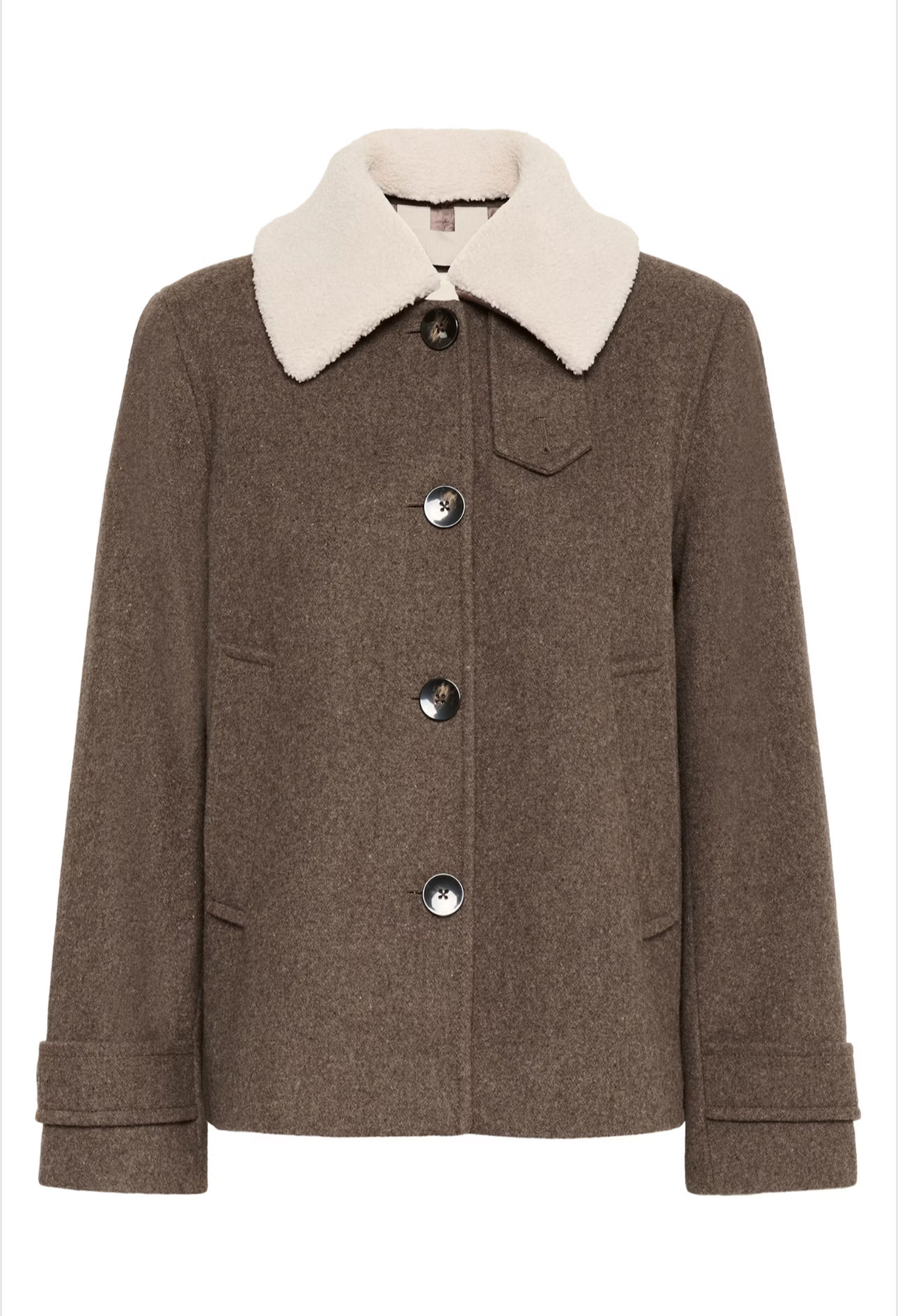 Part Two - SylviaPW Casual Coat - Dark Walnut Melange