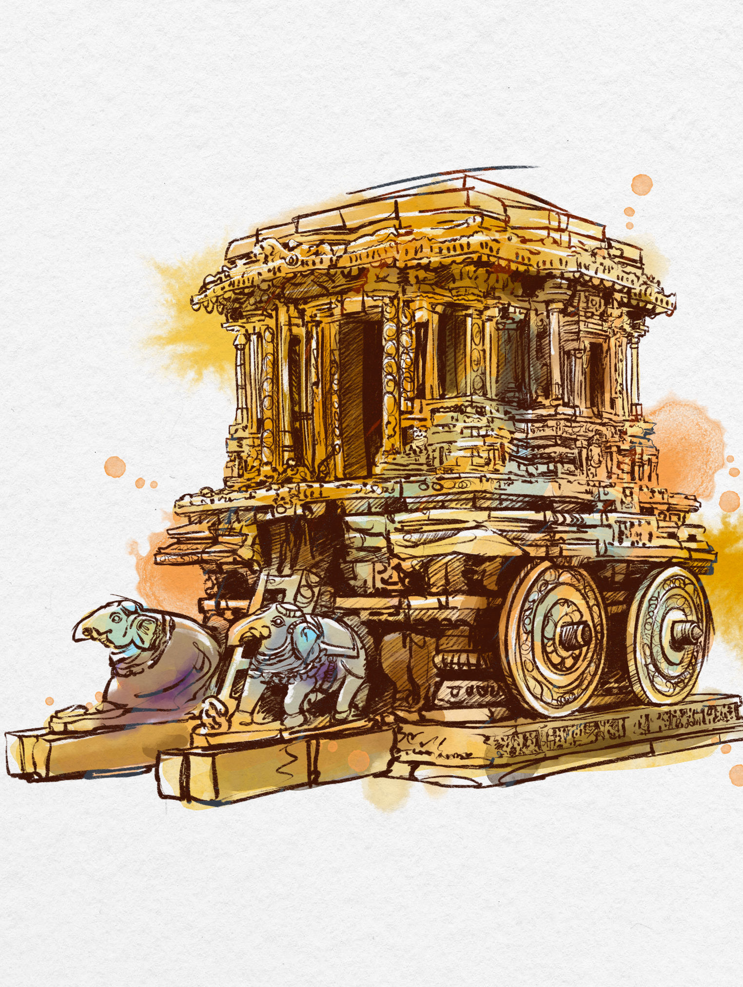 Hampi, stone Chariot