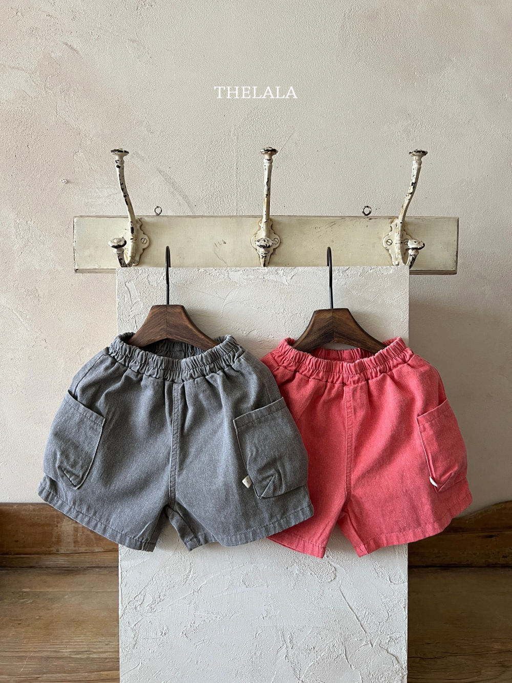 水洗感側口袋短褲