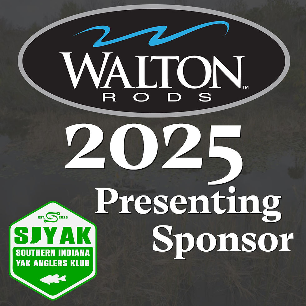 Walton Rods and SIYAK for Indiana kayak fishing.