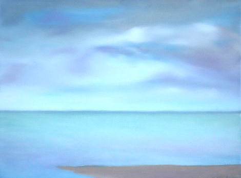 Goring Beach,
Worthing

calm sea painting

en plein air