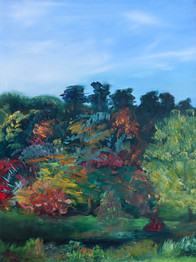 Autumn's Glory -  a  medium plein air painting, oil on canvas, Winkworth Arboretum, Surrey.