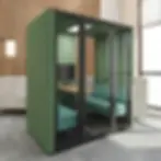 Firefly_Gemini Flash_A sleek modern meeting pod from reference, without changes seamlessly