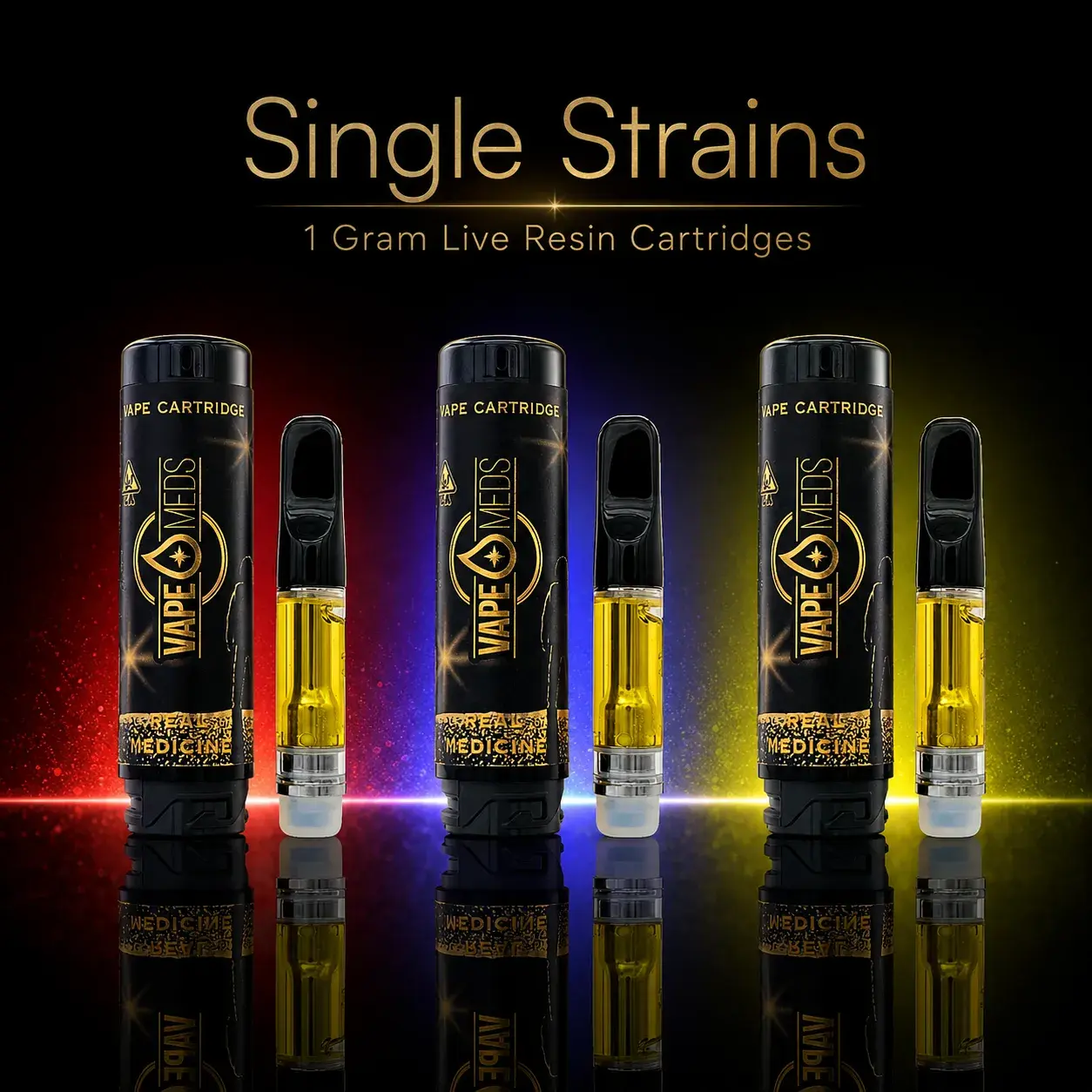 Live Resin 1 Gram Cartridge - Single Strain