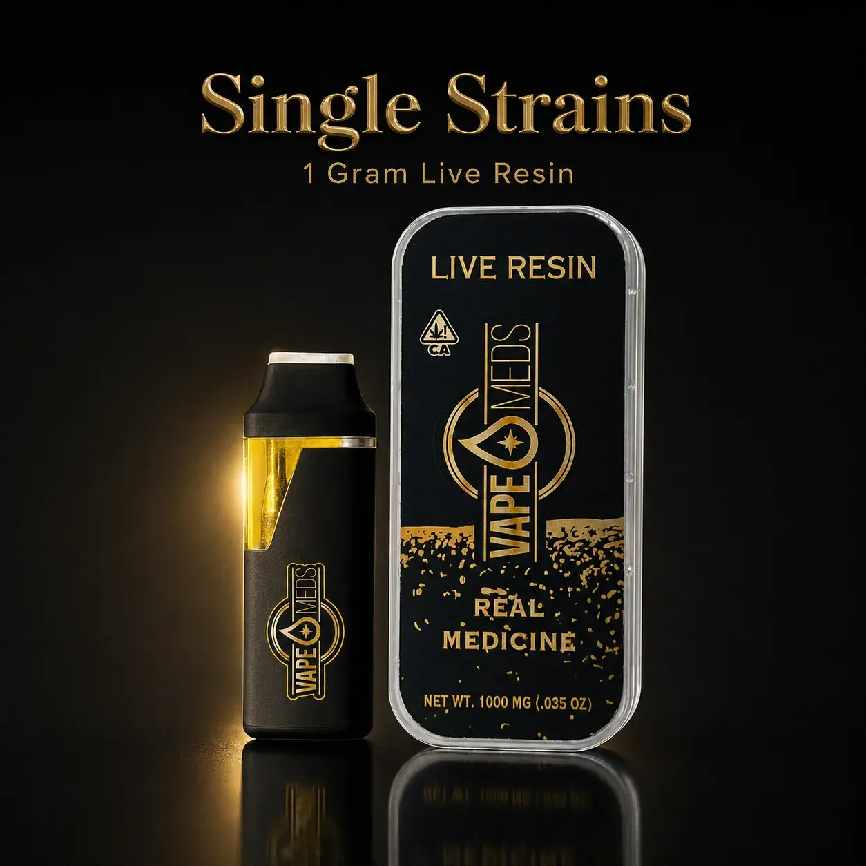 Live Resin Vape – 1 Gram Single Strains | VapeMeds