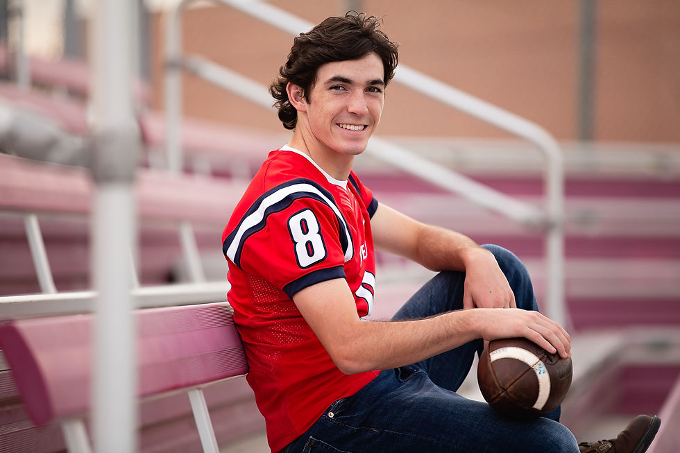 centennial high school football senior photo
