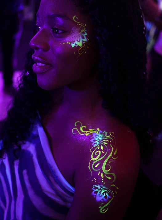 UV neon makeup corporate event paris