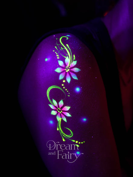 Body painting UV neon makeup artist Paris ile de France