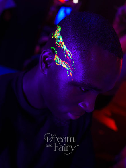 Body painting UV neon makeup artist Paris ile de France