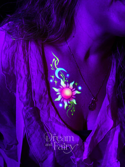 Body painting UV neon makeup artist Paris ile de France