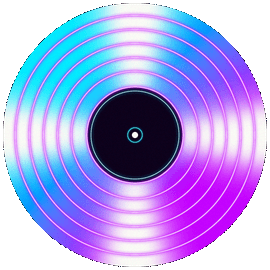 Colorful Vinyl rotating