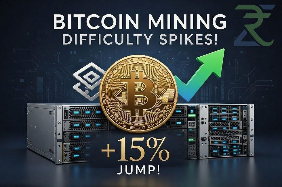Bitcoin mining difficulty spiked 15%, the largest increase since 2021